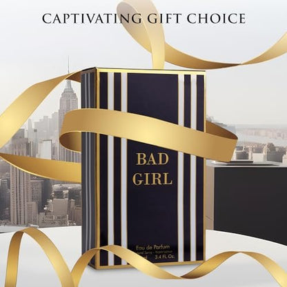 Bad Girl Eau De Parfum for Women - Top Notes of Bergamot & Lemon Blend with Almond & Coffee - Middle Notes of Vanilla, Cinnamon & Cacao - Perfume Suitable For Day & Night - Elegant 100ml Bottle Avelisse