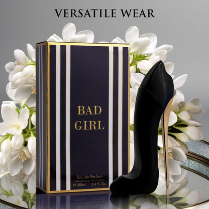 Bad Girl Eau De Parfum for Women - Top Notes of Bergamot & Lemon Blend with Almond & Coffee - Middle Notes of Vanilla, Cinnamon & Cacao - Perfume Suitable For Day & Night - Elegant 100ml Bottle Avelisse