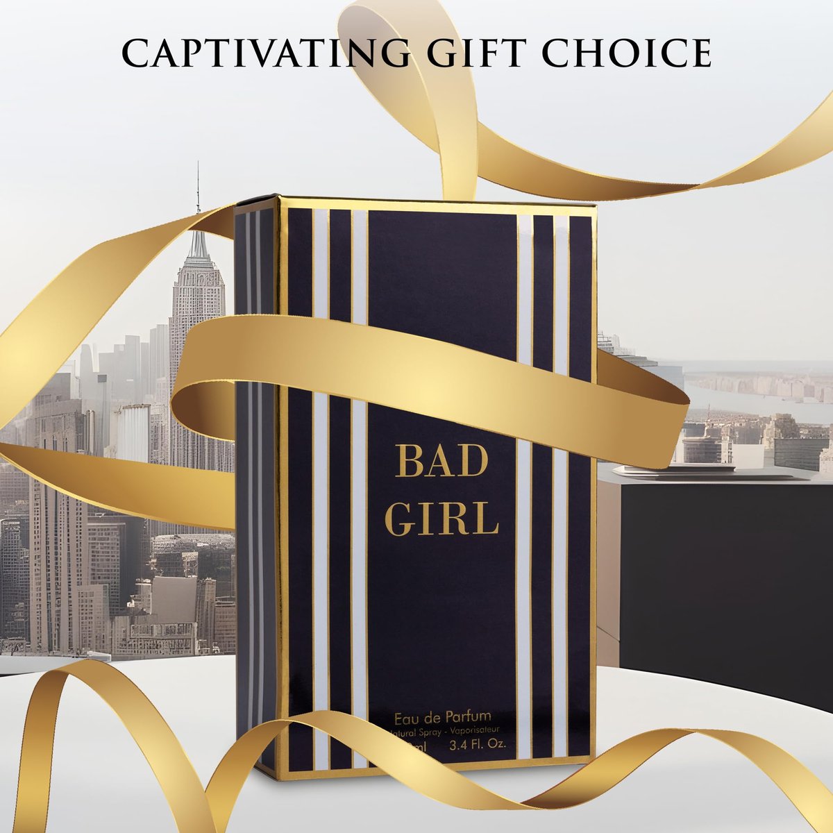 Bad Girl Eau De Parfum for Women - Top Notes of Bergamot & Lemon Blend with Almond & Coffee - Middle Notes of Vanilla, Cinnamon & Cacao - Perfume Suitable For Day & Night - Elegant 100ml Bottle Avelisse