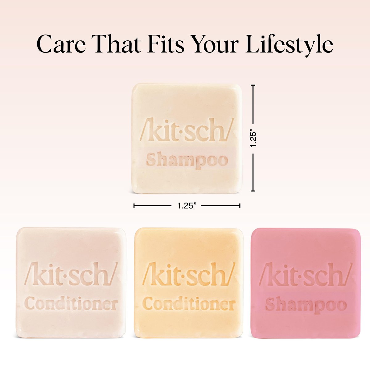 Kitsch Shampoo and Conditioner Set - 4pc Sampler Bars: Rice Water, Castor Oil & Coconut Oil for Hair Growth, Repair & Moisture - Bottle-Free Beauty Avelisse