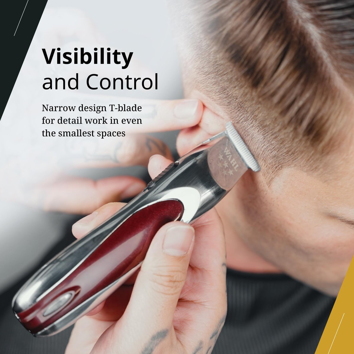 Wahl Professional 5 Star Align Trimmer - Cordless Narrow T-Blade Trimmer for Precision Beard & Mustache Grooming Avelisse