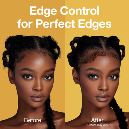 Lux Collection Edge Control Gel for 4C Hair - Maximum Hold 48 Hour Edge Control with Castor Oil & Biotin, 3.53 oz