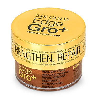 Lux Collection Edge Control Gel for 4C Hair - Maximum Hold 48 Hour Edge Control with Castor Oil & Biotin, 3.53 oz
