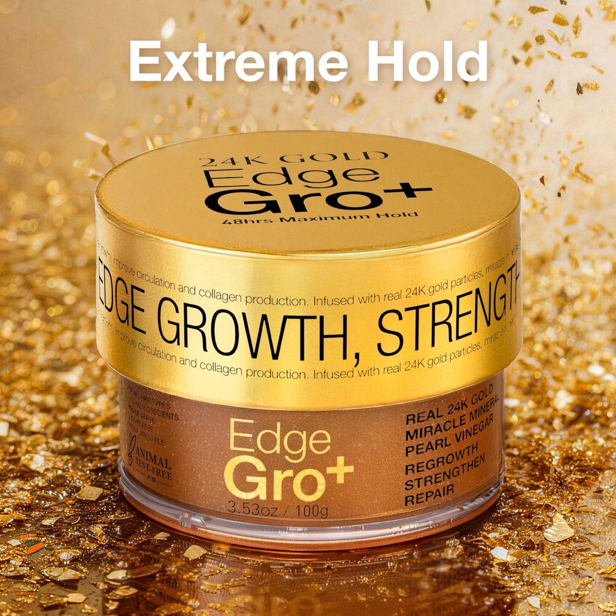 Lux Collection Edge Control Gel for 4C Hair - Maximum Hold 48 Hour Edge Control with Castor Oil & Biotin, 3.53 oz - görsel 13