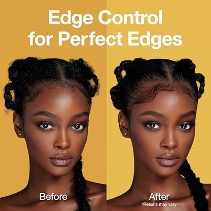 Lux Collection Edge Control Gel for 4C Hair - Maximum Hold 48 Hour Edge Control with Castor Oil & Biotin, 3.53 oz