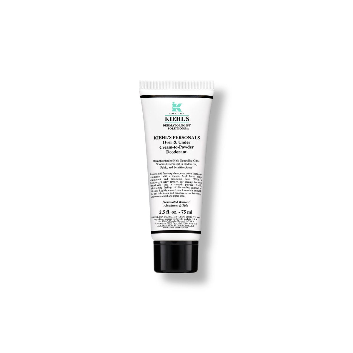 Kiehl's Since 1851 All Over Deodorant Treatment - Whole Body Deodorant for Women and Men - 75ml Avelisse