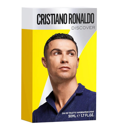 Cristiano Ronaldo CR7 Discover Eau de Toilette for Men - Long-Lasting Cologne Spray with Orange, Vetiver, Patchouli - 1.7 oz