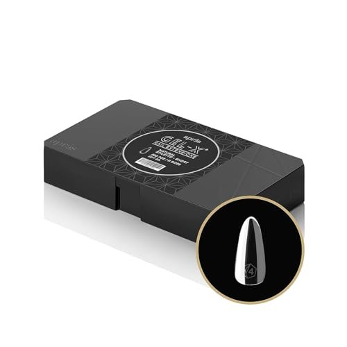 Aprés Gel-X Natural Stiletto Short Tip Box - 500pc Gel-X Nail Tips, 11 Sizes 00-9, Premium Clear Plastic Avelisse