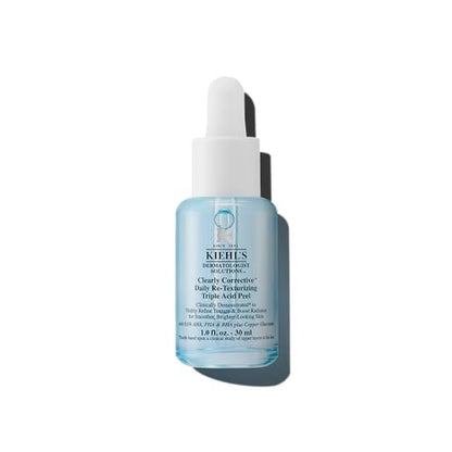 Kiehl's Clearly Corrective Daily Re-Texturizing Triple Acid Peel Serum - Gentle Exfoliating Facial Peel with Salicylic, Glycolic & Lactic Acid, 1 fl oz Avelisse