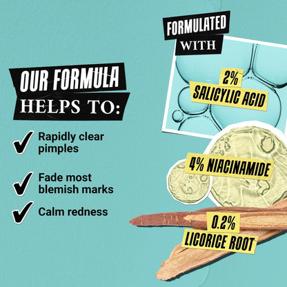 Kiehl's Truly Targeted Acne-Clearing Pimple Patch with 2% Salicylic Acid, Invisible Liquid Spot Treatment, 4% Niacinamide & 0.2% Licorice Root - 0.5 fl oz Avelisse