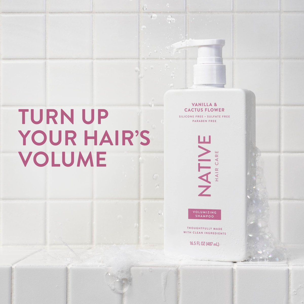 Native Vanilla & Cactus Flower Shampoo and Conditioner Set – Naturally Derived, Sulfate-Free & Dye-Free for All Hair Types – 2-Pack (16.5 Fl Oz Each) - görsel 3