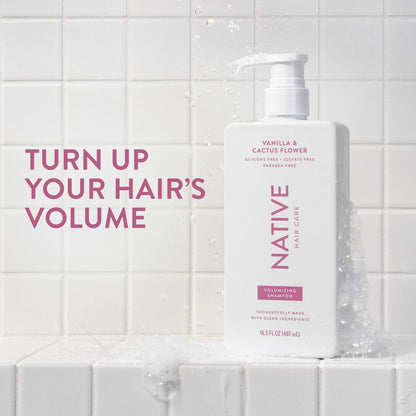 Native Vanilla & Cactus Flower Shampoo and Conditioner Set – Naturally Derived, Sulfate-Free & Dye-Free for All Hair Types – 2-Pack (16.5 Fl Oz Each)