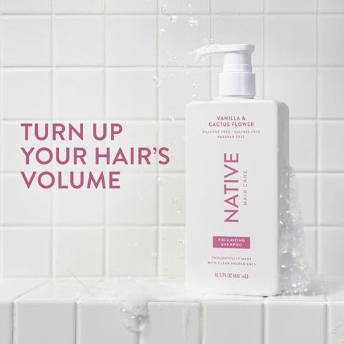 Native Vanilla & Cactus Flower Shampoo and Conditioner Set – Naturally Derived, Sulfate-Free & Dye-Free for All Hair Types – 2-Pack (16.5 Fl Oz Each) - görsel 4