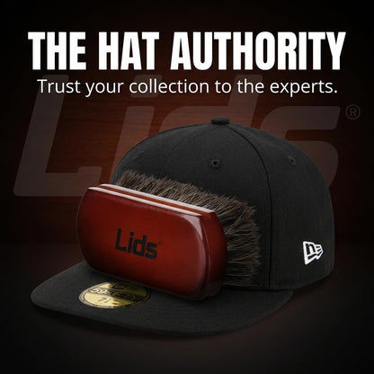 Lids Premium Horsehair Hat Brush – Soft Bristle Wood Handle Felt Hat Cleaner for Cowboy, Felt, Wool Fedoras, Baseball Caps & Snapbacks