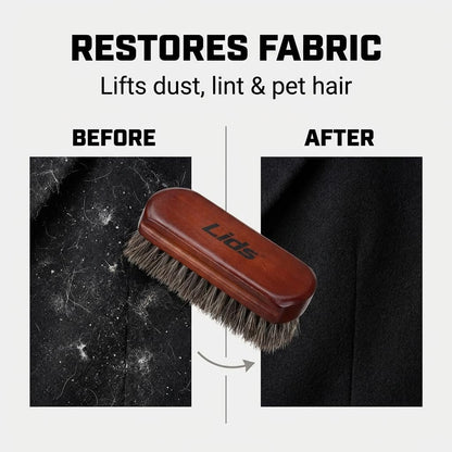 Lids Premium Horsehair Hat Brush – Soft Bristle Wood Handle Felt Hat Cleaner for Cowboy, Felt, Wool Fedoras, Baseball Caps & Snapbacks