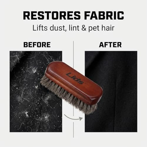 Lids Premium Horsehair Hat Brush – Soft Bristle Wood Handle Felt Hat Cleaner for Cowboy, Felt, Wool Fedoras, Baseball Caps & Snapbacks - görsel 6