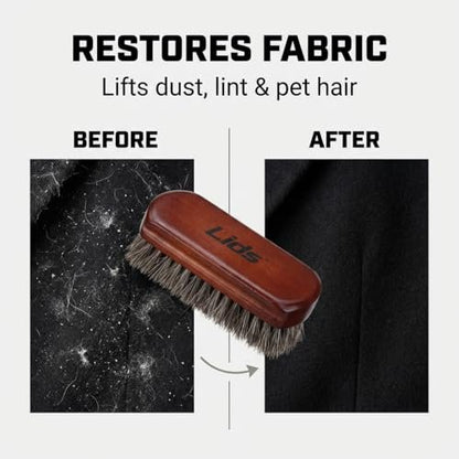 Lids Premium Horsehair Hat Brush – Soft Bristle Wood Handle Felt Hat Cleaner for Cowboy, Felt, Wool Fedoras, Baseball Caps & Snapbacks