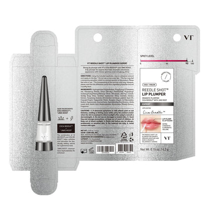 VTCOSMETICS Reedle Shot Lip Plumper - Moisturizing Transparent Lip Gloss, Fragrance-Free, 0.15 oz (4.3 g) - Korean Cosmetics (Expert) Avelisse