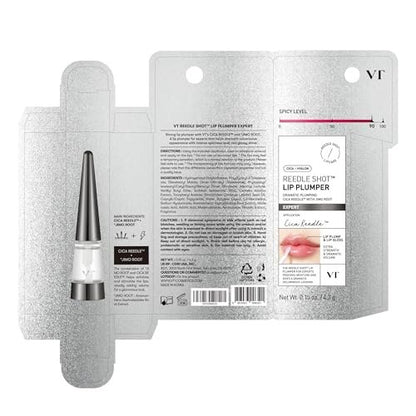 VTCOSMETICS Reedle Shot Lip Plumper - Moisturizing Transparent Lip Gloss, Fragrance-Free, 0.15 oz (4.3 g) - Korean Cosmetics (Expert) Avelisse