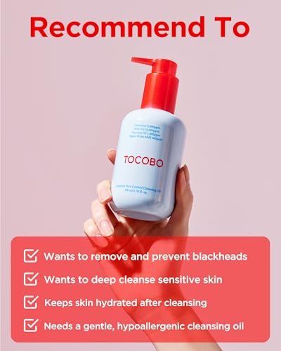 TOCOBO Calamine Pore Control Cleansing Oil – Deep Cleanse Blackheads & Makeup, 200ml Avelisse