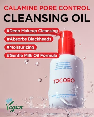 TOCOBO Calamine Pore Control Cleansing Oil – Deep Cleanse Blackheads & Makeup, 200ml Avelisse