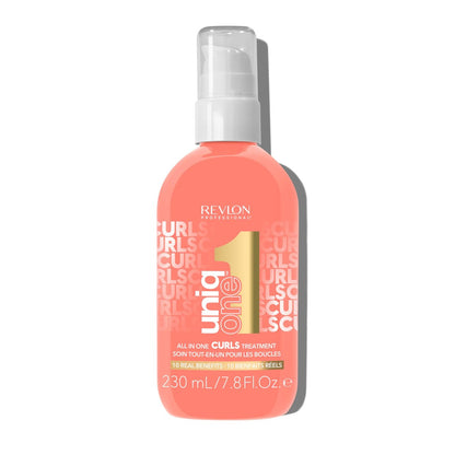 Revlon Professional UniqOne Curls Treatment - 10-in-1 Leave-In for Curly Hair, 96H Frizz Control, Deep Nourishment & Repair, Curl Definition, Heat Protection, Vegan, 7.8 fl oz Avelisse
