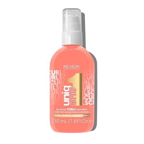 Revlon Professional UniqOne Curls Treatment - 10-in-1 Leave-In for Curly Hair, 96H Frizz Control, Deep Nourishment & Repair, Curl Definition, Heat Protection, Vegan, 7.8 fl oz Avelisse