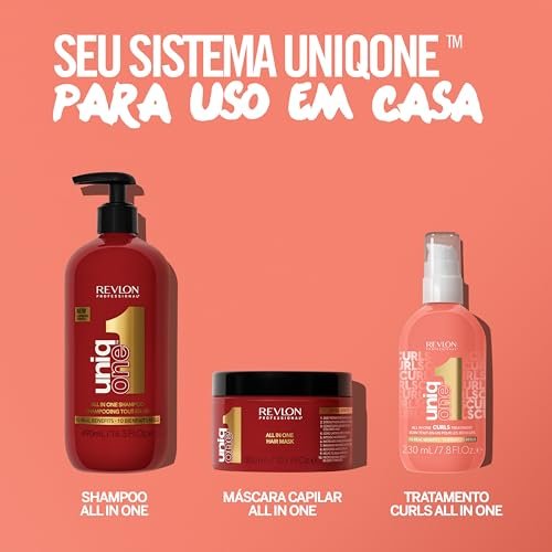 Revlon Professional UniqOne Curls Treatment - 10-in-1 Leave-In for Curly Hair, 96H Frizz Control, Deep Nourishment & Repair, Curl Definition, Heat Protection, Vegan, 7.8 fl oz Avelisse
