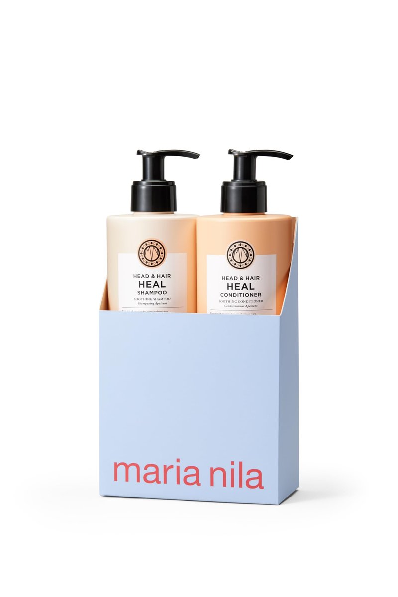 Maria Nila Head & Hair Heal Shampoo & Conditioner Set – Soothing Aloe Vera for Dry & Itchy Scalps, 100% Vegan & Sulfate/Paraben Free (2 x 16.9 Fl Oz) Avelisse