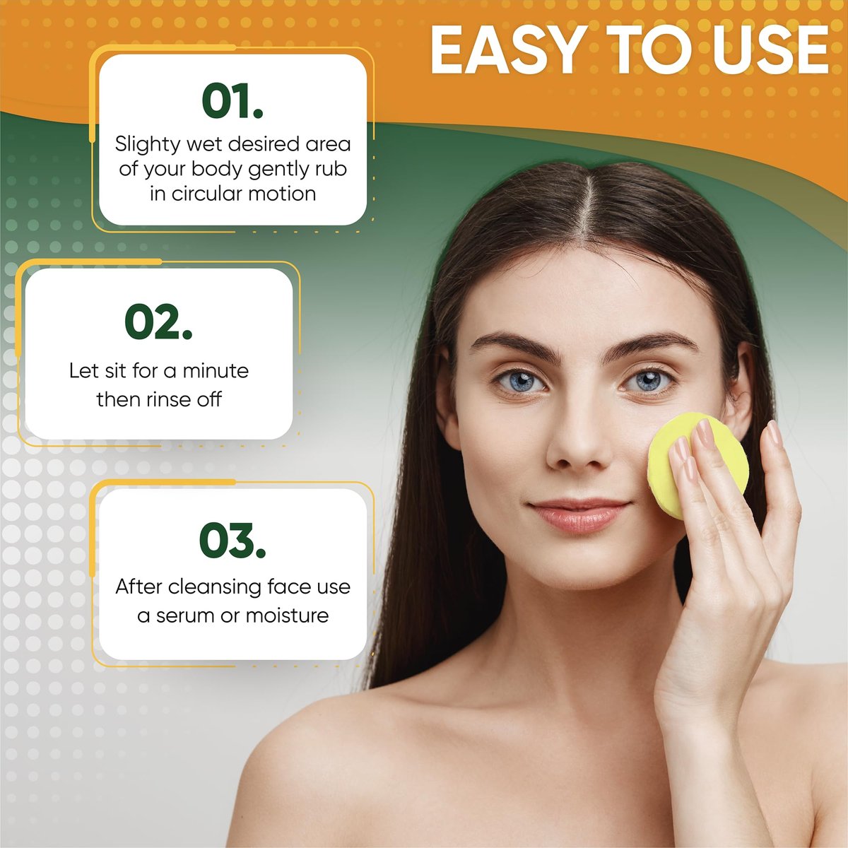 AMVital Turmeric Kojic Acid Cleansing Pads – Nourishing Single-Use Face Pads for Brightening & Exfoliating - görsel 7