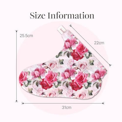 Koelf Rose Petal Satin Foot Mask (5 Pairs) – Korean Intensive Nourishing Socks for Smooth, Soft Feet