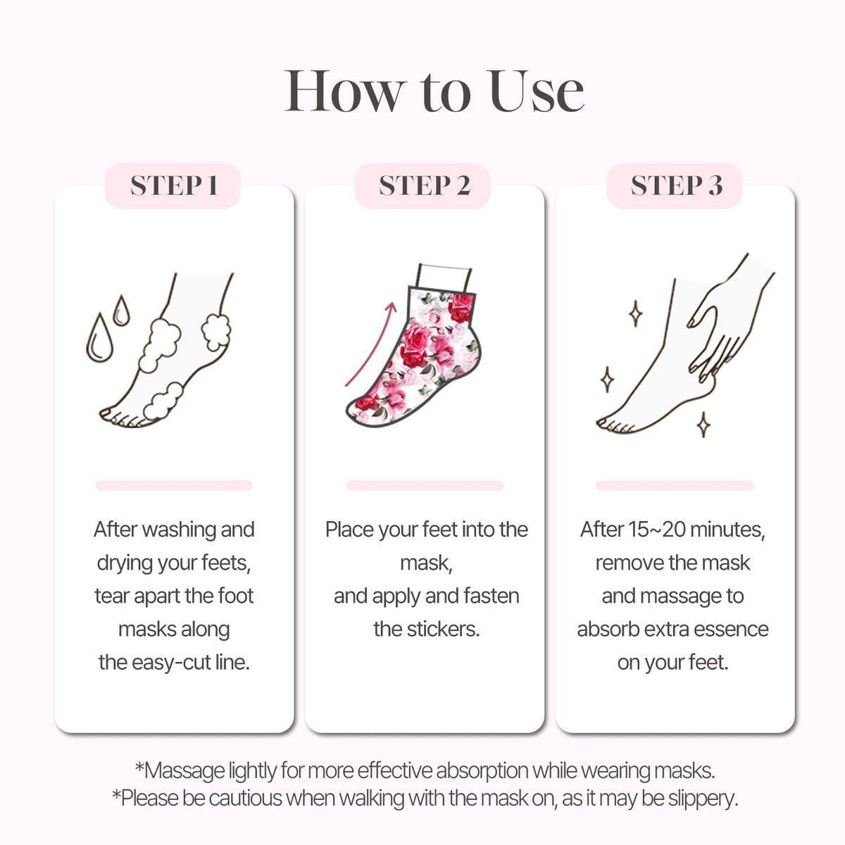 Koelf Rose Petal Satin Foot Mask (5 Pairs) – Korean Intensive Nourishing Socks for Smooth, Soft Feet - görsel 13