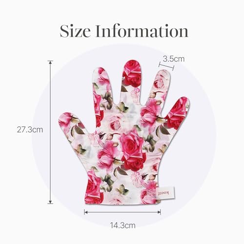 Koelf PETITFEE Rose Petal Satin Hand Mask (5 Pairs) – Intensive Nourishing & Moisturizing Gloves with Peptide, Collagen, Shea Butter for Silky Smooth Hands - görsel 12