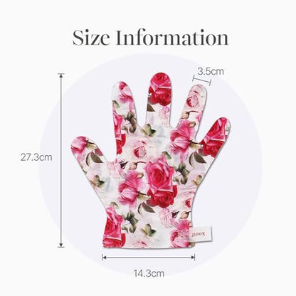 Koelf PETITFEE Rose Petal Satin Hand Mask (5 Pairs) – Intensive Nourishing & Moisturizing Gloves with Peptide, Collagen, Shea Butter for Silky Smooth Hands
