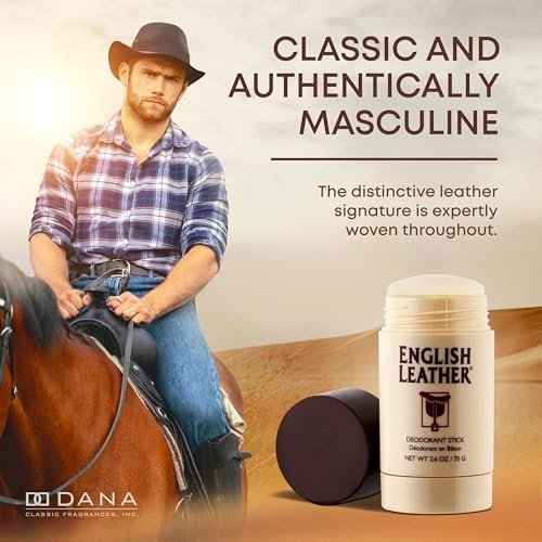 English Leather Deodorant for Men - Classic & Masculine with Long Lasting Citrus, Aromatic & Woody Scent (2.6 Oz / 75 g) Avelisse