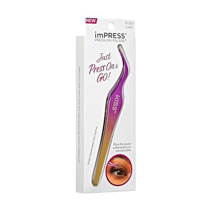 imPRESS Kiss Impress Press-On Falsies No-Glue False Eyelash Clusters Precision Applicator – Non-Stick, Ergonomic, Easy to Use (1 Piece, Black)