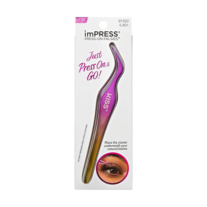 imPRESS Kiss Impress Press-On Falsies No-Glue False Eyelash Clusters Precision Applicator – Non-Stick, Ergonomic, Easy to Use (1 Piece, Black)