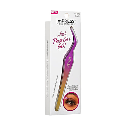 imPRESS Kiss Impress Press-On Falsies No-Glue False Eyelash Clusters Precision Applicator – Non-Stick, Ergonomic, Easy to Use (1 Piece, Black)