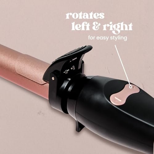 The Beachwaver Co. B1.25 Rotating Curling Iron - Midnight Rose | 1 1/4-Inch Automatic Ceramic Curling Iron for Medium-to-Long Hair | Dual Voltage, Auto-Shut Off, Travel-Friendly Avelisse