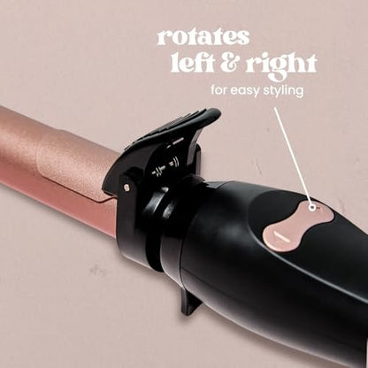 The Beachwaver Co. B1.25 Rotating Curling Iron - Midnight Rose | 1 1/4-Inch Automatic Ceramic Curling Iron for Medium-to-Long Hair | Dual Voltage, Auto-Shut Off, Travel-Friendly Avelisse