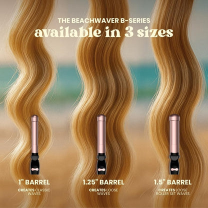 The Beachwaver Co. B1.25 Rotating Curling Iron - Midnight Rose | 1 1/4-Inch Automatic Ceramic Curling Iron for Medium-to-Long Hair | Dual Voltage, Auto-Shut Off, Travel-Friendly Avelisse
