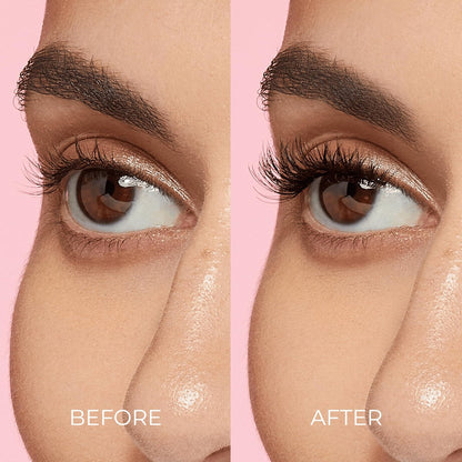 imPRESS Kiss Impress Falsies Press On Self Adhesive Eyelashes - Natural Volume, 10mm-12mm, Black, No Glue Needed, Invisible Band, 12 Lash Clusters - Classy