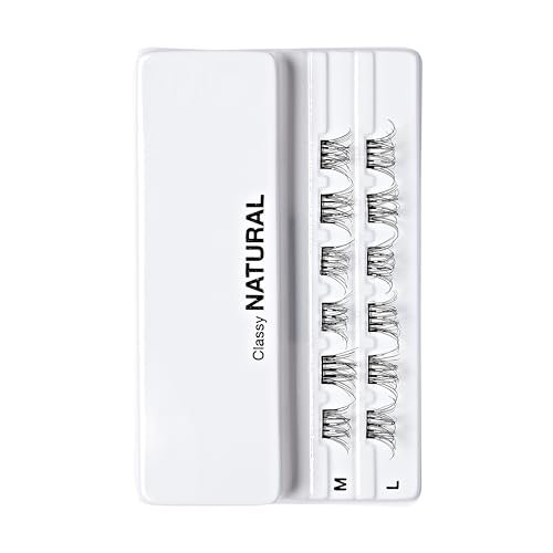 imPRESS Kiss Impress Falsies Press On Self Adhesive Eyelashes - Natural Volume, 10mm-12mm, Black, No Glue Needed, Invisible Band, 12 Lash Clusters - Classy - görsel 14