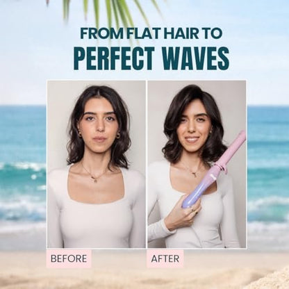 The Beachwaver Co. B1.25 Rotating Curling Iron - Pink Sunset - 1 1/4-Inch Automatic Ceramic Curler for Medium-to-Long Hair Avelisse