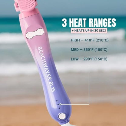 The Beachwaver Co. B1.25 Rotating Curling Iron - Pink Sunset - 1 1/4-Inch Automatic Ceramic Curler for Medium-to-Long Hair Avelisse