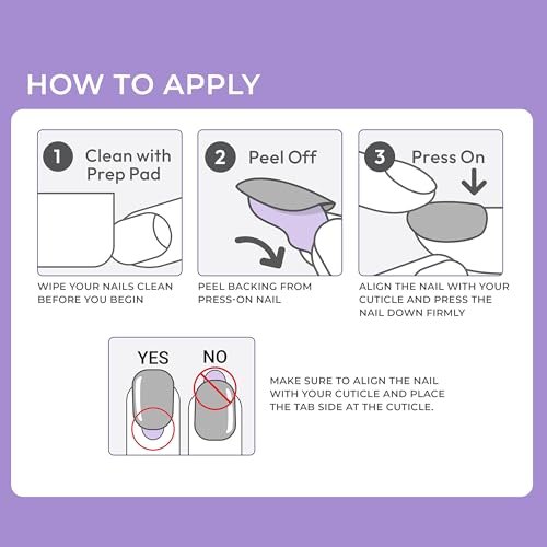 imPRESS No Glue Mani Press On Nails - French 'Heroic' Light Neutral + White Tip, Short Squoval, 30 Nails + Prep Pad & Tools - görsel 4