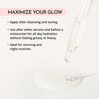 MAELOVE Hydrator Hyaluronic Acid B5 Serum with Resveratrol – Dewy Glow, Fill Fine Lines, Lightweight, 1 fl oz Avelisse