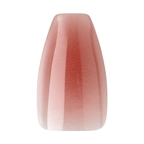 KISS Bare But Better Press On Nails - Shine, Dark Pink, Medium Coffin - 30 Nails with Glue - görsel 15
