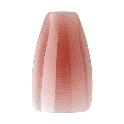 KISS Bare But Better Press On Nails - Shine, Dark Pink, Medium Coffin - 30 Nails with Glue