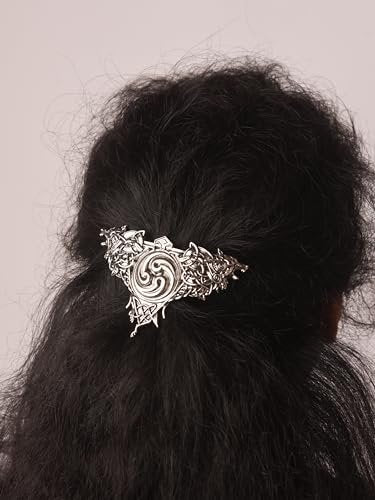 HAQUIL Double Wolf Hair Clip – Vintage Viking Norse Celtic Barrettes for Women
